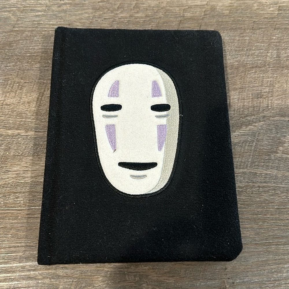 Black Journal Cosplay Anime Kaonashi Japanese No Face Mask lined new journal